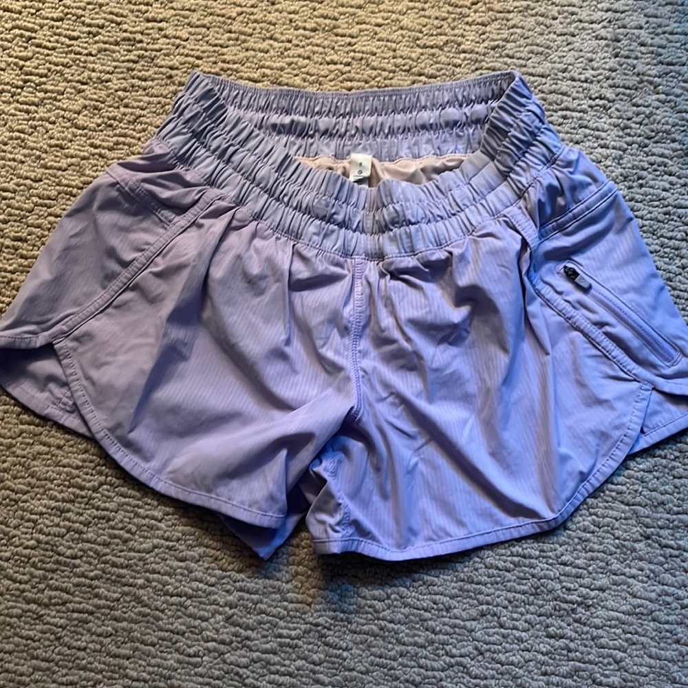 Lulu lemon nylon shorts size 8 purple - good condition
